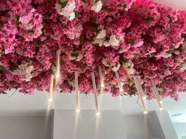 Pink Cherry Blossom Flower Ceiling Flower Ceiling