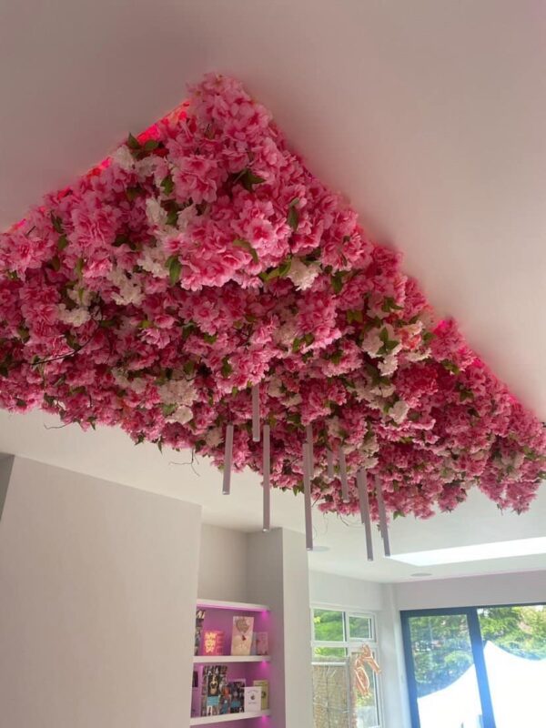 Pink Cherry Blossom Flower Ceiling Flower Ceiling - Image 3