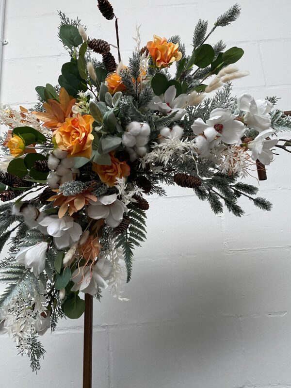 Winter Wedding Swag Flower Arrangements - Image 3