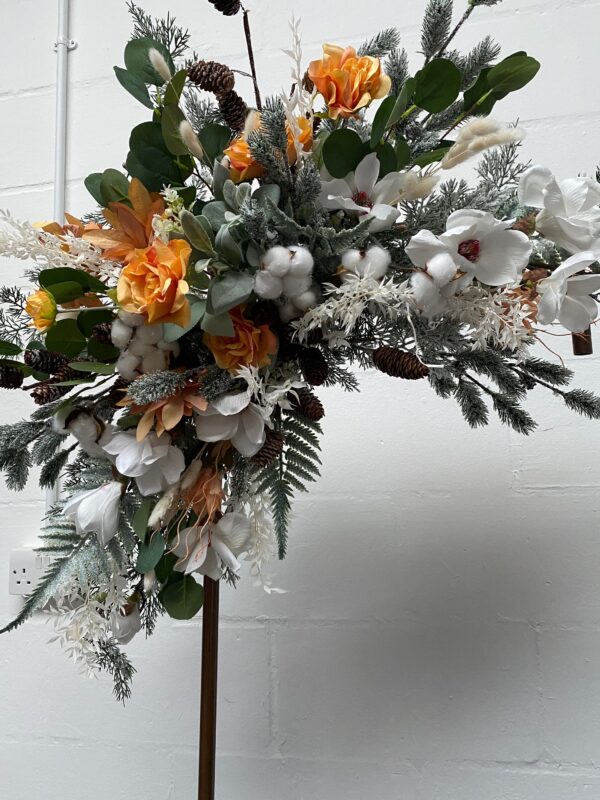 Winter Wedding Swag Flower Arrangements - Image 6