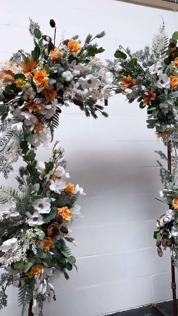 Winter Wedding Swag Flower Arrangements - Image 4