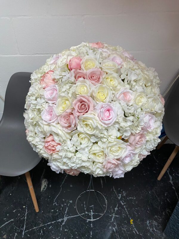 Ivory & Blush Wedding Flower Centrepiece - Image 6