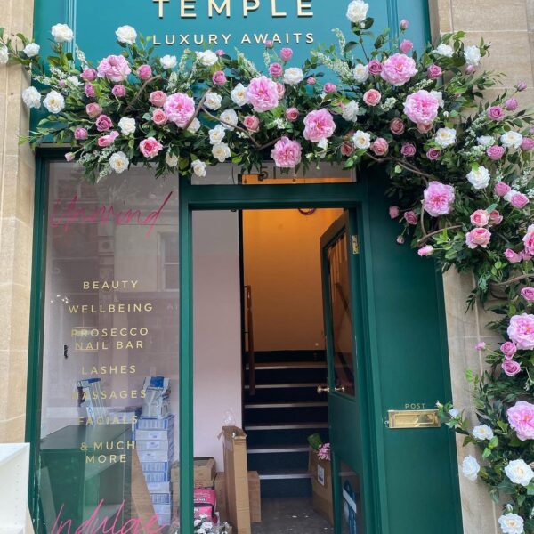 LUXE Pink Roses and Peonies Garland Shop Front - Image 5