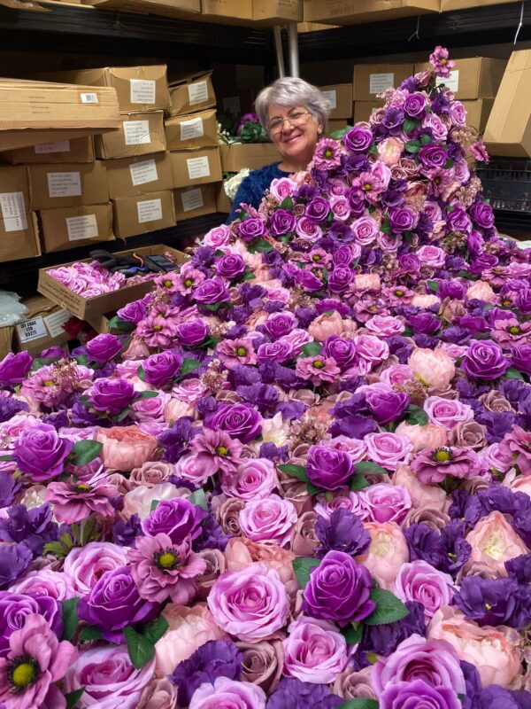 PURPLE Flower Wall - Wedding Backdrop - Image 3