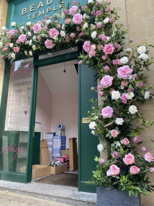 LUXE Pink Roses and Peonies Garland Shop Front - Image 4