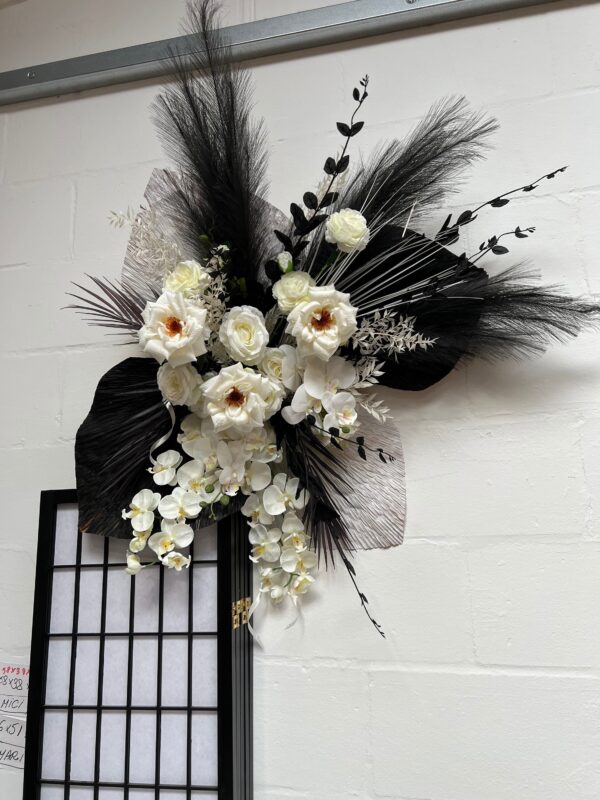 Black and White Boho Pampas Arch Arrangement Set - Image 4