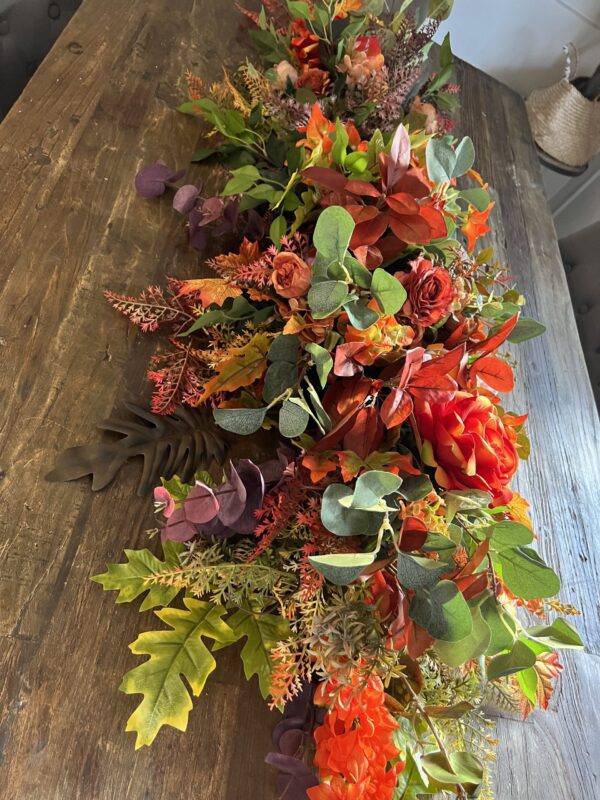 Burnt Orange Fall Table Arrangement - Image 7