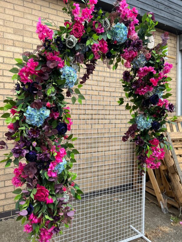 Fuchsia Pink Flower Garland - Halloween Flower Decor - Image 3