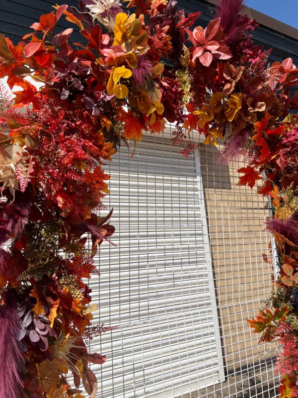 Burgundy Fall Flower Garland - Image 3