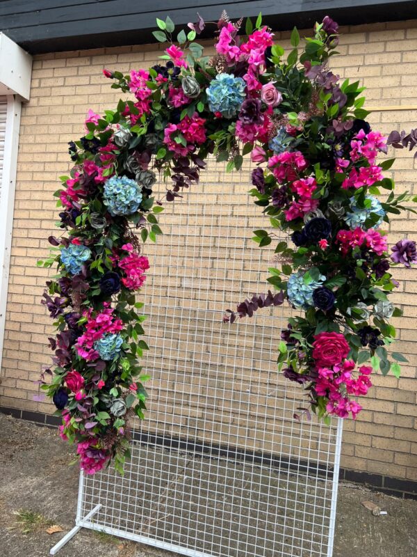 Fuchsia Pink Flower Garland - Halloween Flower Decor