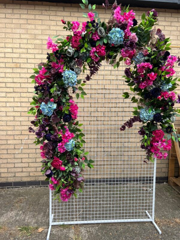 Fuchsia Pink Flower Garland - Halloween Flower Decor - Image 2