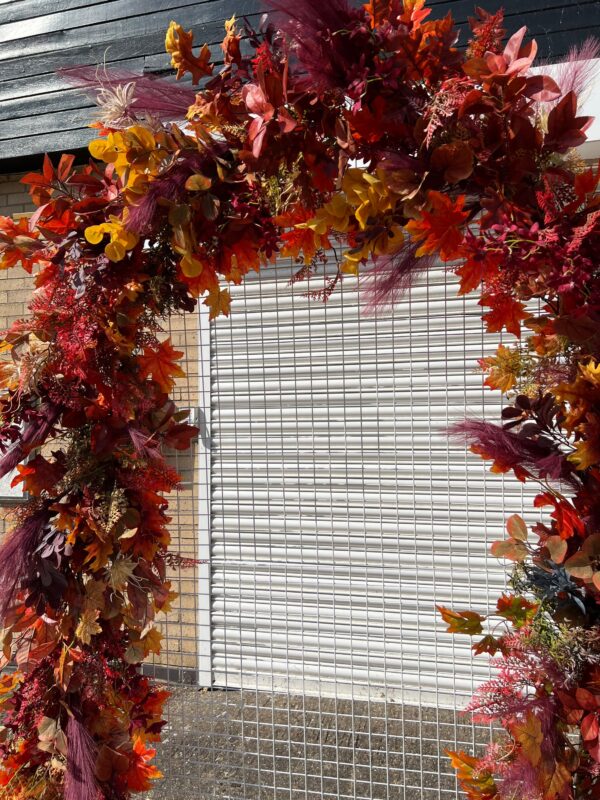 Burgundy Fall Flower Garland - Image 2