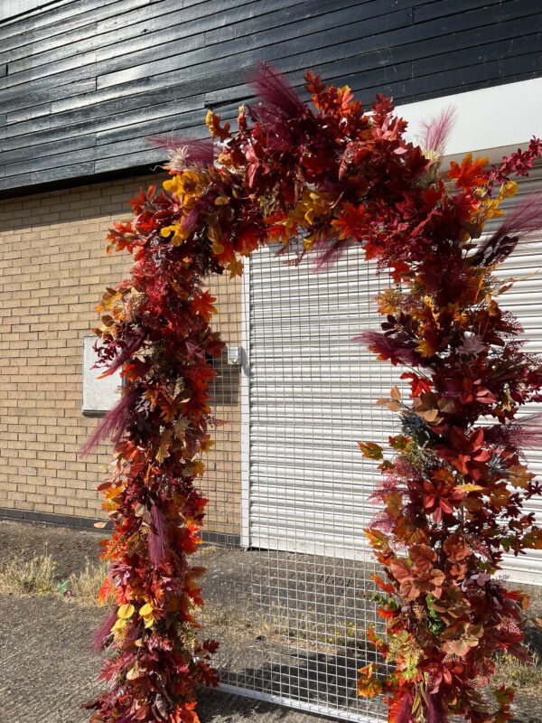 Burgundy Fall Flower Garland - Image 5