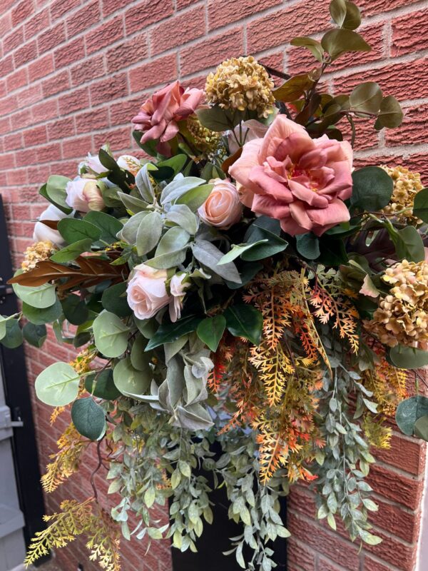 Outdoor Fall Flower Hanging Basket - Image 2