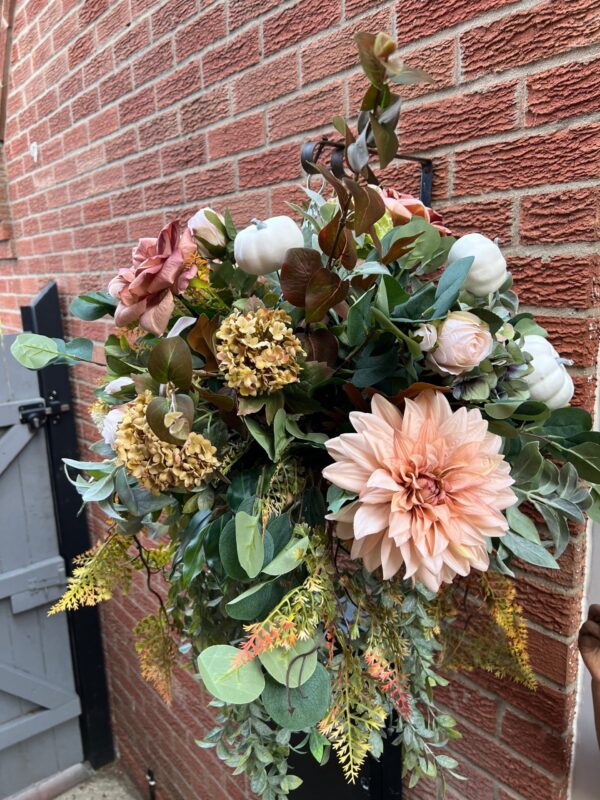 Outdoor Fall Flower Hanging Basket - Image 5