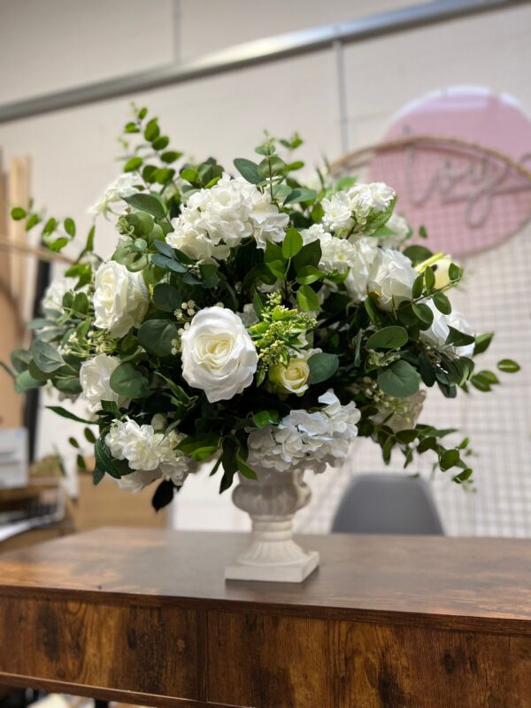 Classic Flower Urn Arrangement Wedding Centrepiece - Image 4