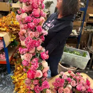 Hot Pink Fuschia Flower Garland
