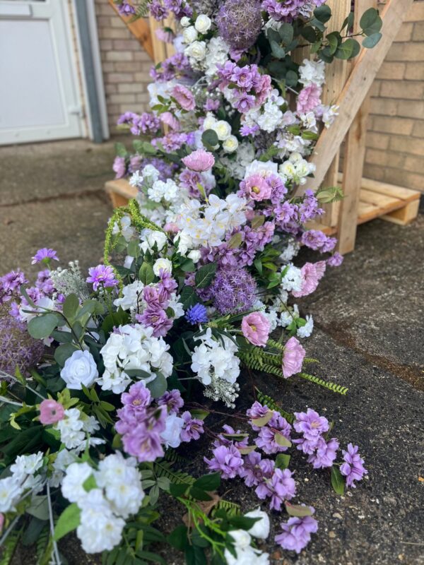 Lilac Silk Flower Garland - Image 6