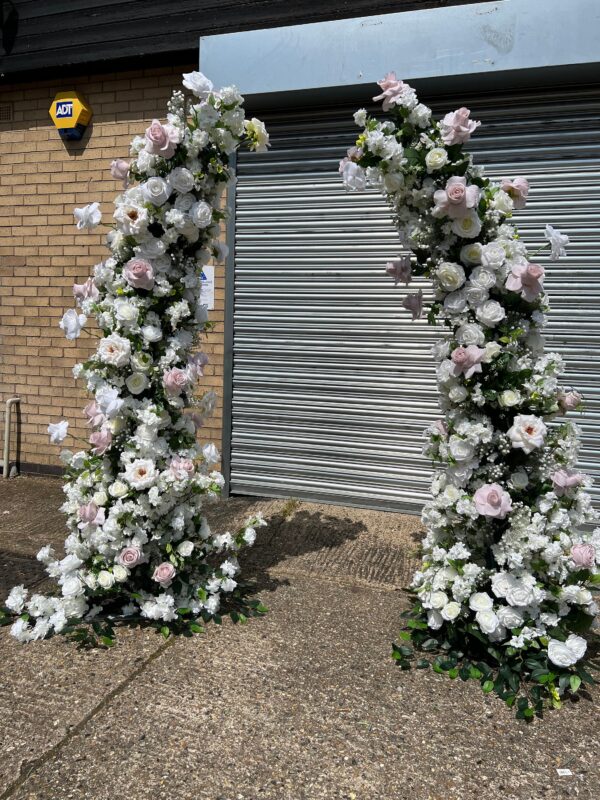 Elegant White Flower Wedding Flower Arch - Image 5