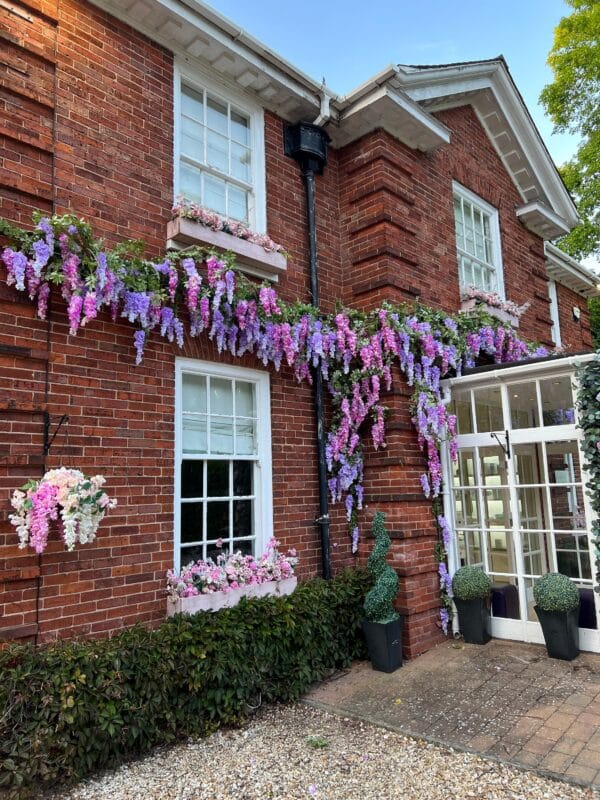 Colourful Pink Wisteria Front Shop Decor