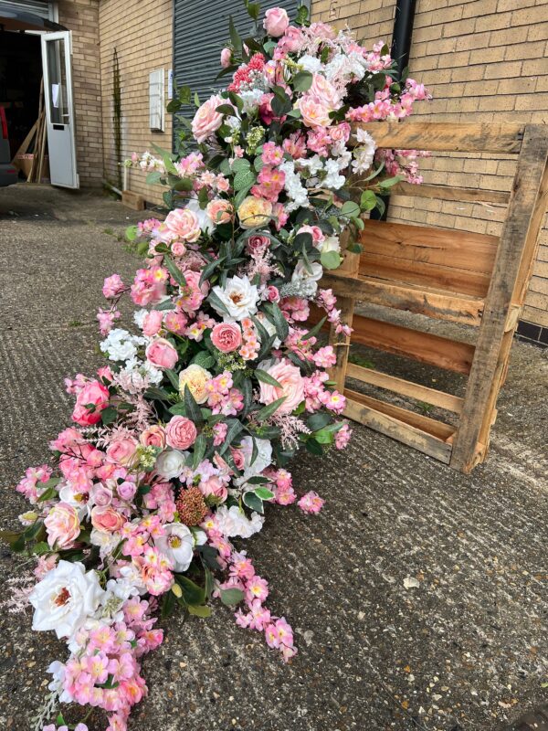 Summer Pink, Peach and Blush Flower Garland - Image 2