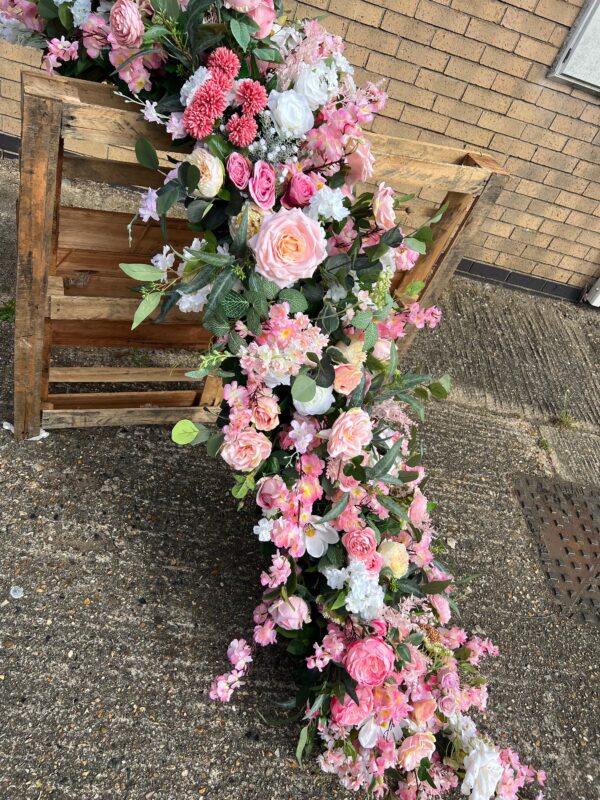 Summer Pink, Peach and Blush Flower Garland - Image 4