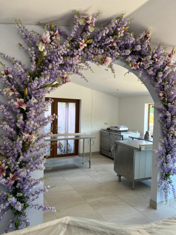 Purple Delphinium Flower Garland