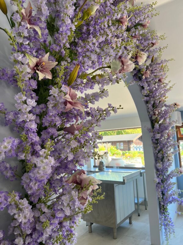 Purple Delphinium Flower Garland - Image 4