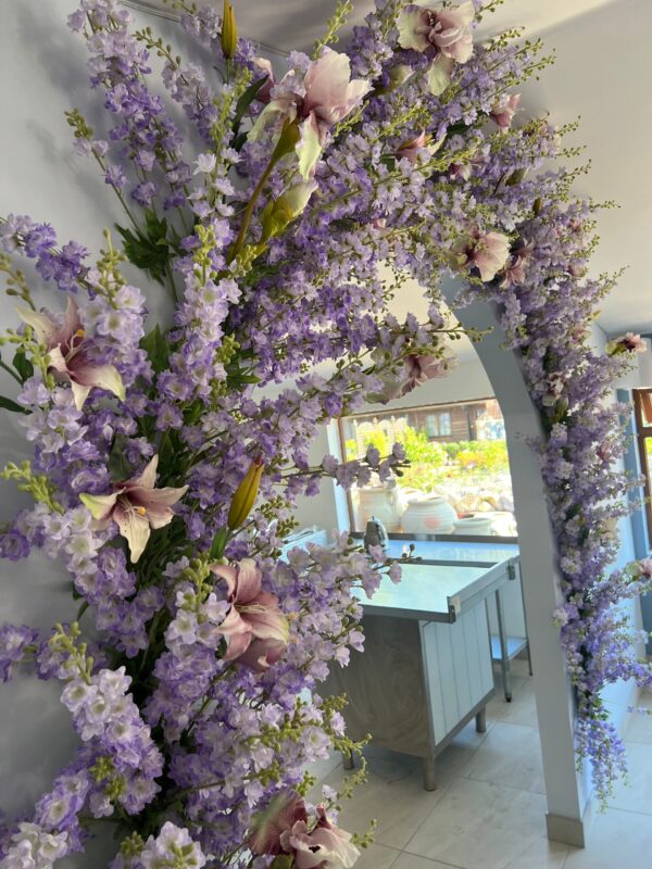 Purple Delphinium Flower Garland - Image 5