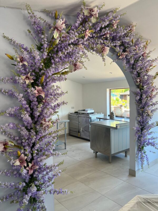 Purple Delphinium Flower Garland - Image 7