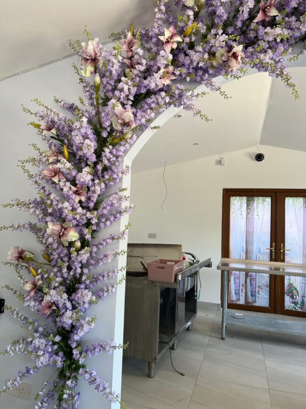 Purple Delphinium Flower Garland - Image 3