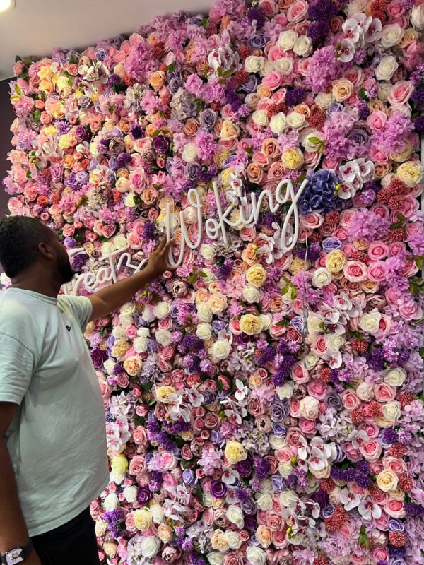 Pink Flower Wall Backdrop - Image 2