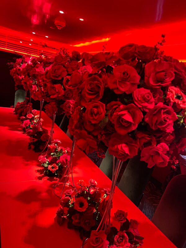 Red Roses Wedding Valentines Flower Centrepiece - Image 8