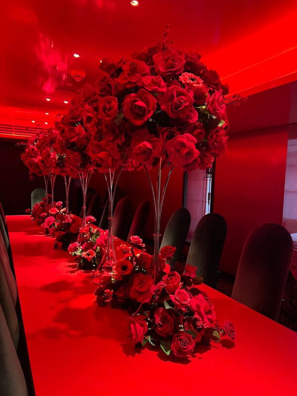 Red Roses Wedding Valentines Flower Centrepiece - Image 6