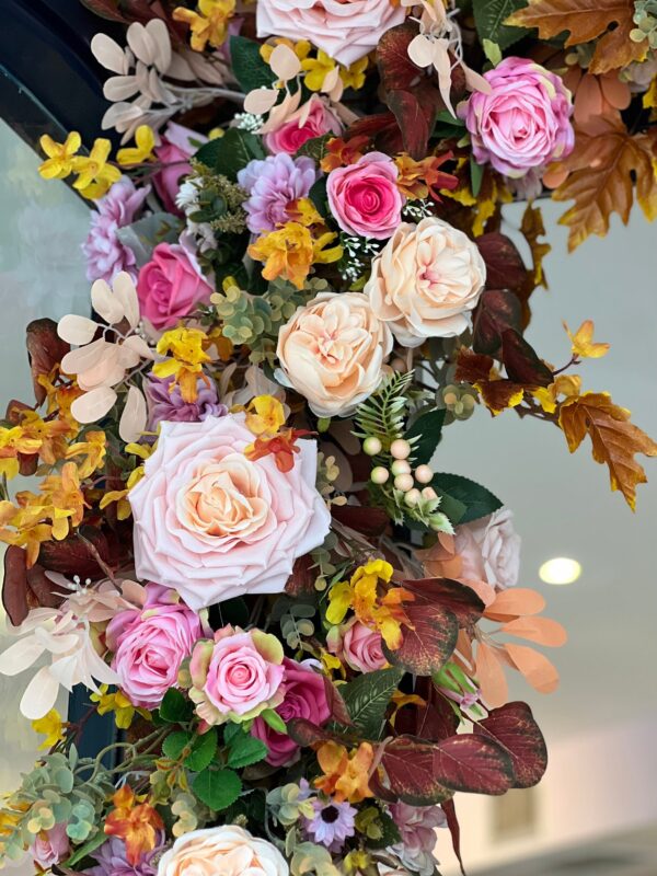 Pink Fall Flower Garland - Image 3