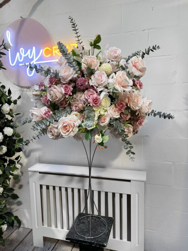 Pink Wedding Flower Centrepiece Artificial Table Decor - Image 3