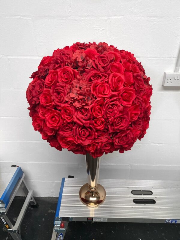 GLAM Red Roses Valentines Flower Centrepiece - Image 2