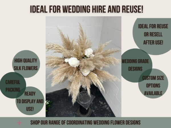 Pampas Flower Wedding Centrepiece Table Decoration - Image 2