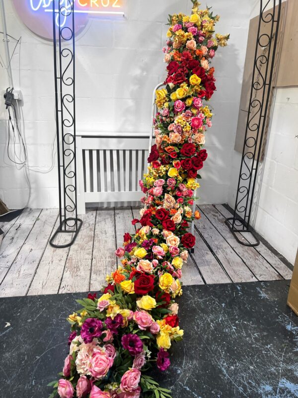 Vibrant Colourful Artificial Flower Garland Wedding - Image 7