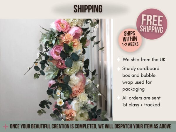 Blush Pink Artificial Flower Garlands - Image 4