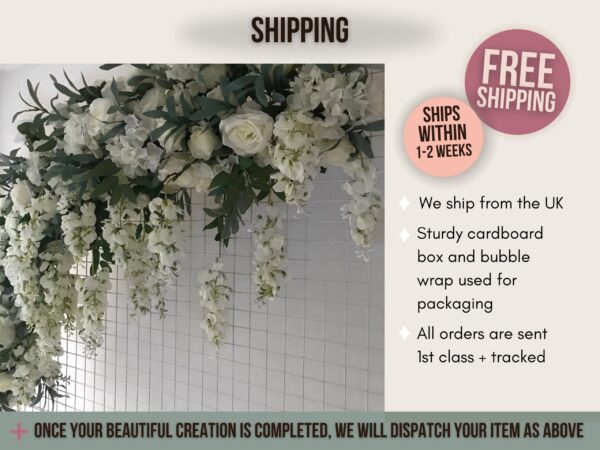 Wisteria Wedding Flower Garland Backdrop Arch Decor - Image 4