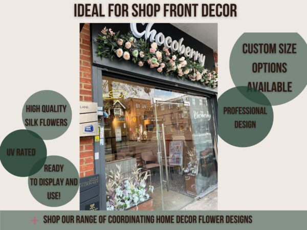 Shop Front Peach and Cream Flower Garland - Image 2