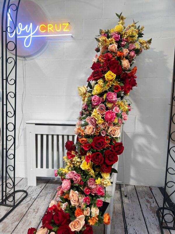 Vibrant Colourful Artificial Flower Garland Wedding - Image 3