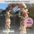 Peach Wedding Flower Garland Arch Backdrop - 5 Feet