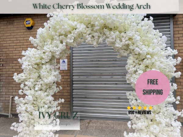 LUXE White Cherry Blossom Wedding Flower Arch