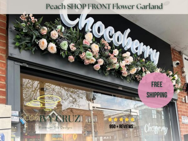 Shop Front Peach and Cream Flower Garland