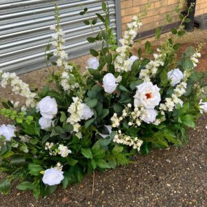 Faux Flower Floor Aisle Arrangements