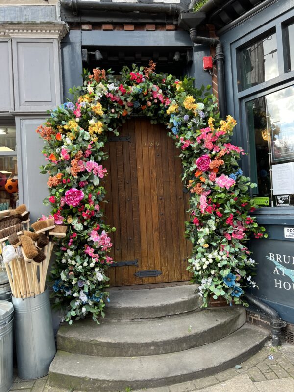 Colourful Shop Front Flower Garland