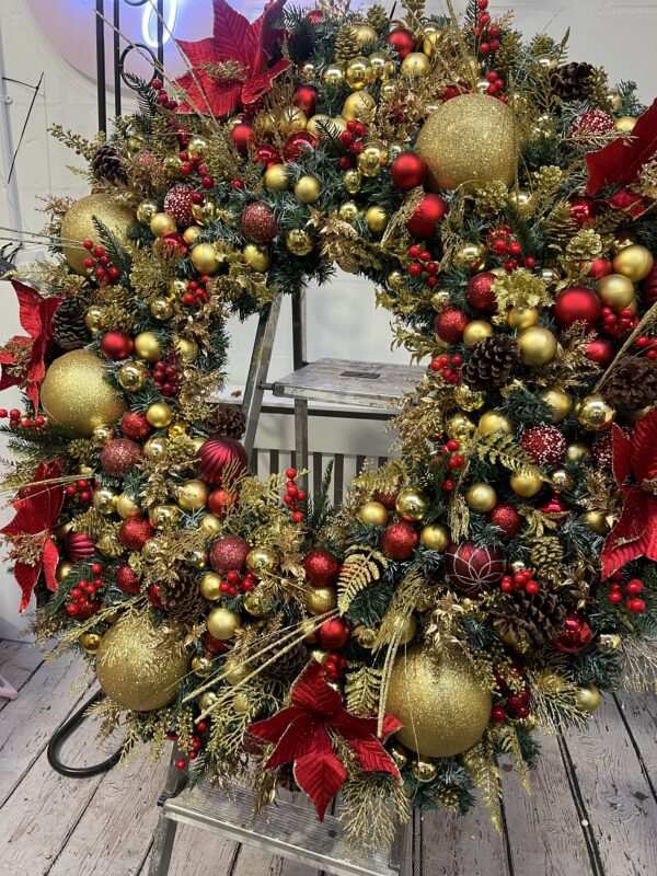 Giant Gold Christmas Wreath