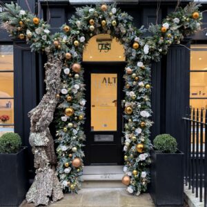 christmas doorway flower garland